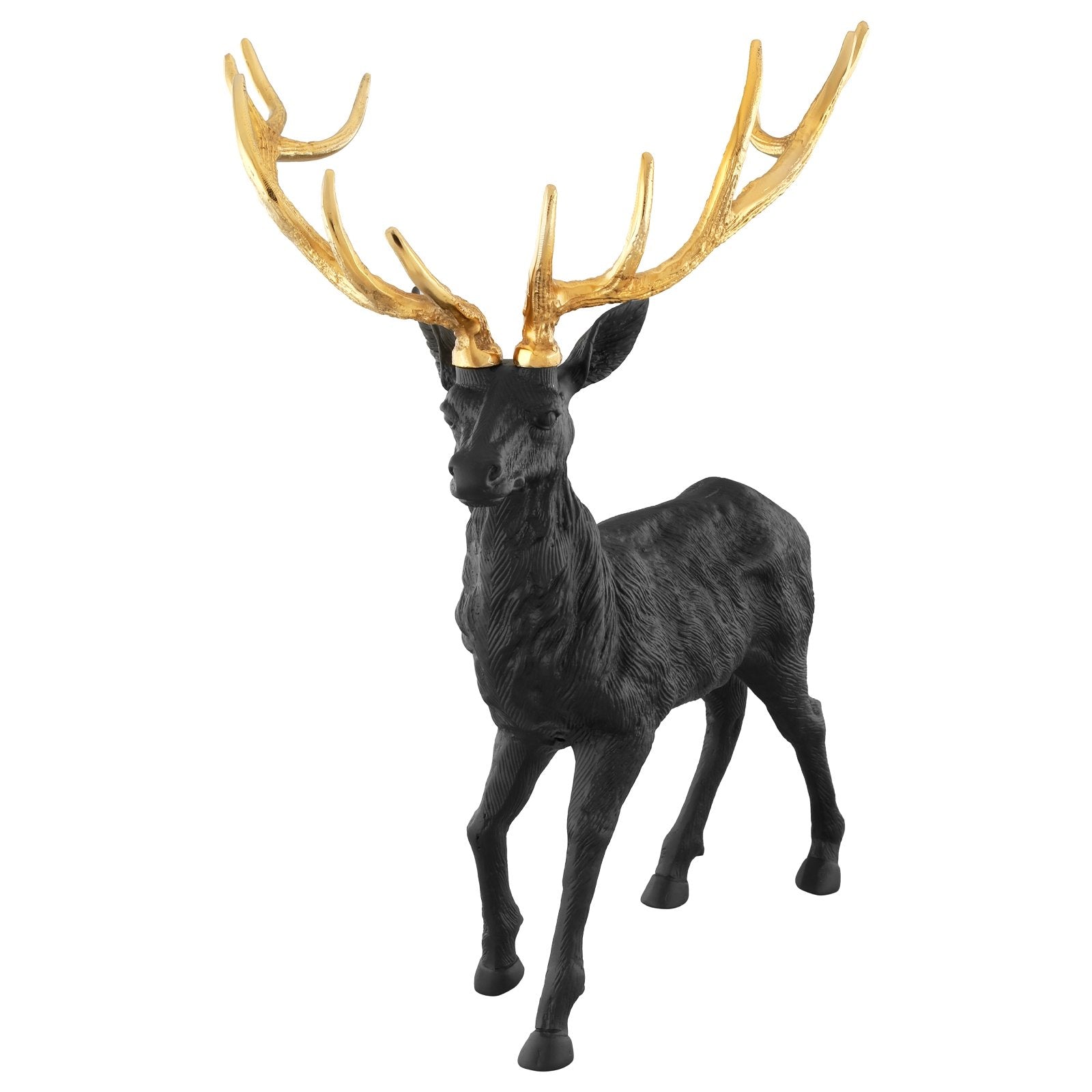 Standing Reindeer Statue Aluminum Deer Sculpture for Indoors Christmas Decor, Black Christmas Decor & Accessories   at Gallery Canada