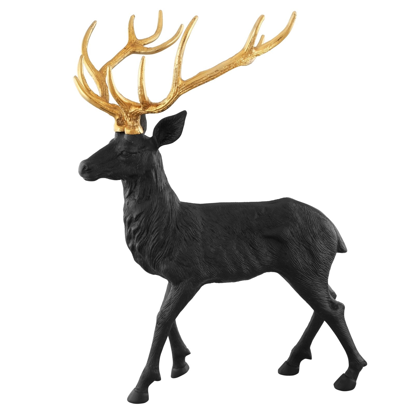 Standing Reindeer Statue Aluminum Deer Sculpture for Indoors Christmas Decor, Black Christmas Decor & Accessories   at Gallery Canada