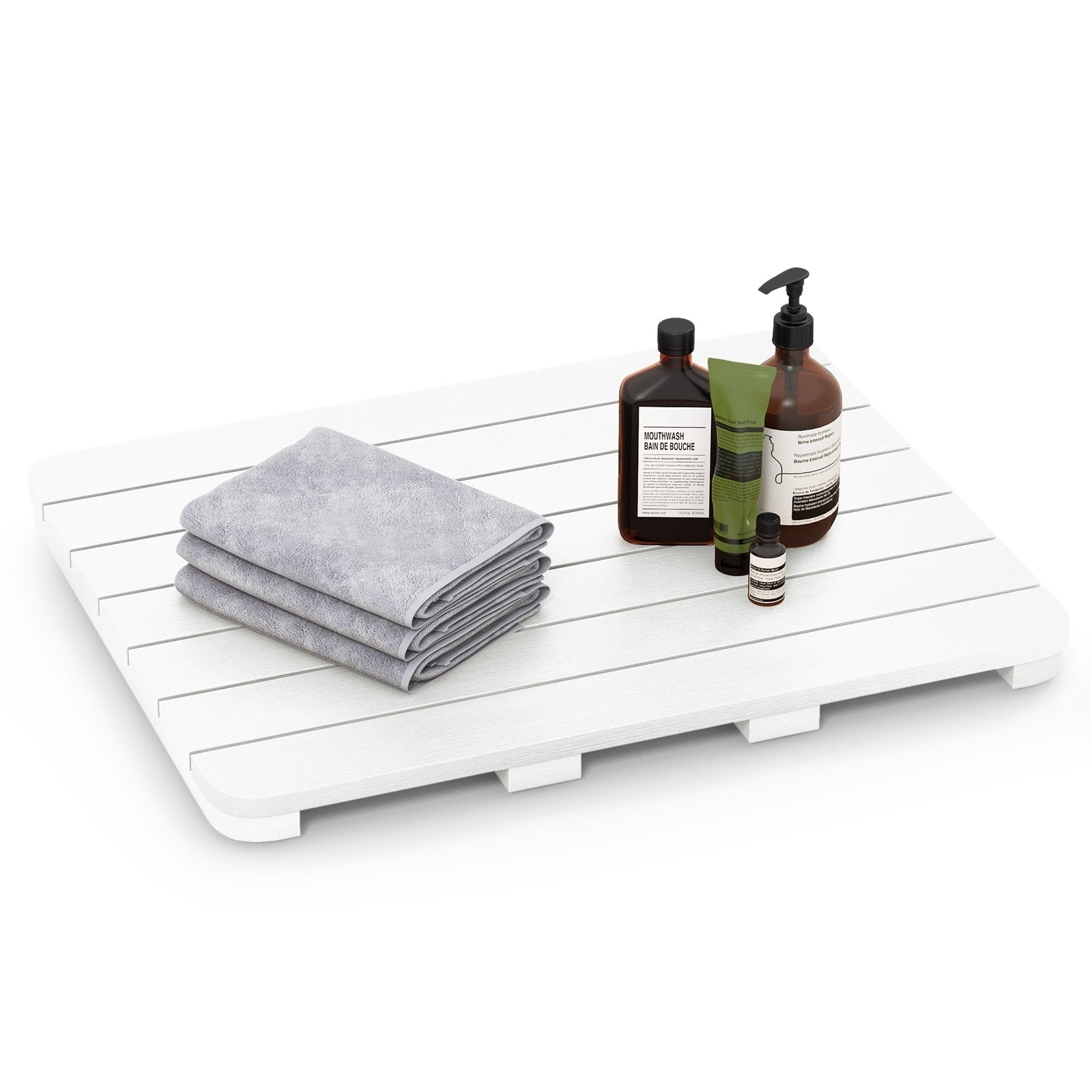 Waterproof HIPS Bath Spa Shower Mat with Non Slip Foot Pads, White Bath Safety   at Gallery Canada