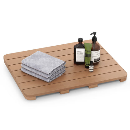 Waterproof HIPS Bath Spa Shower Mat with Non Slip Foot Pads, Brown Bath Safety   at Gallery Canada