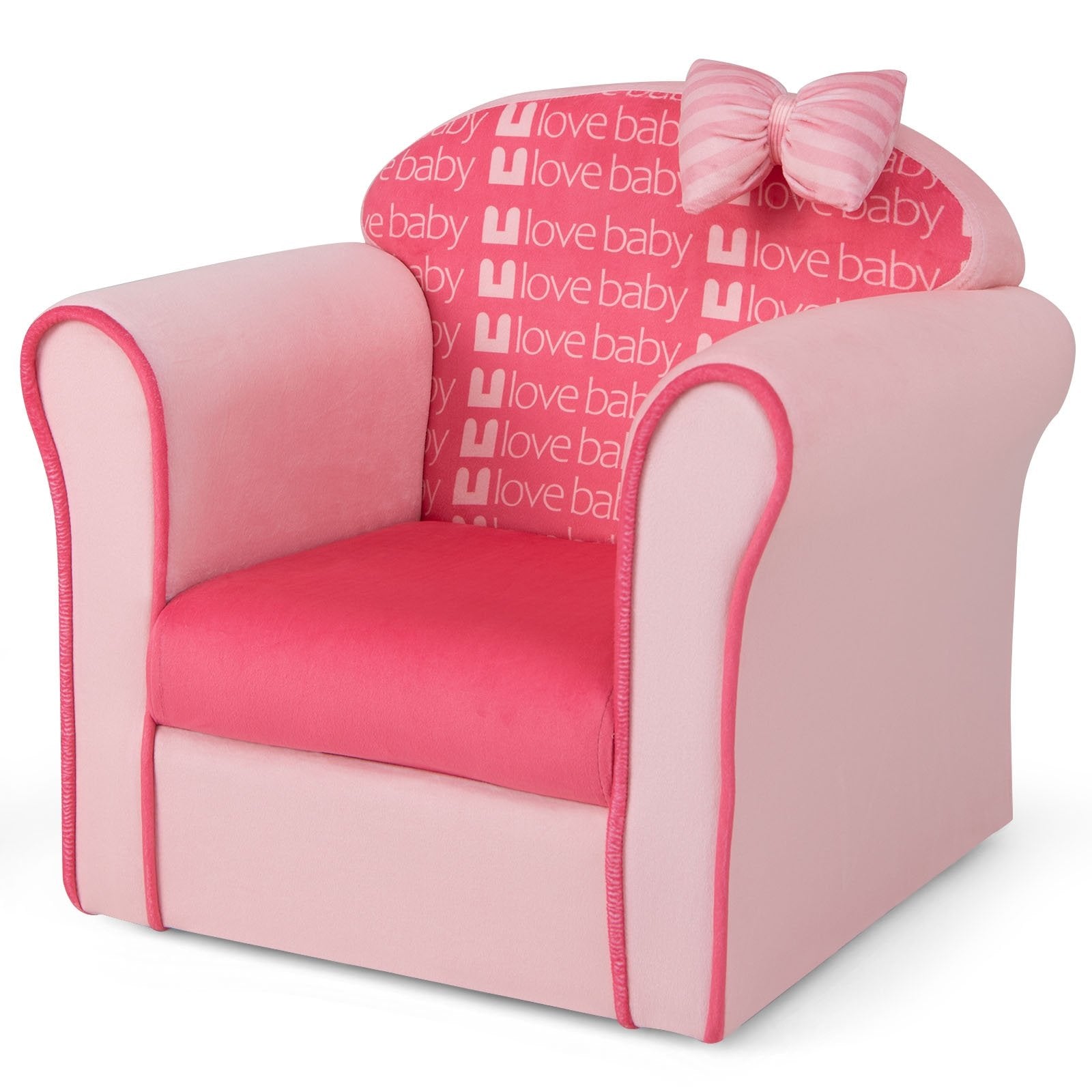 Original Kids Sofa with Armrest and Thick Cushion, Pink Kids Chairs & Seating   at Gallery Canada