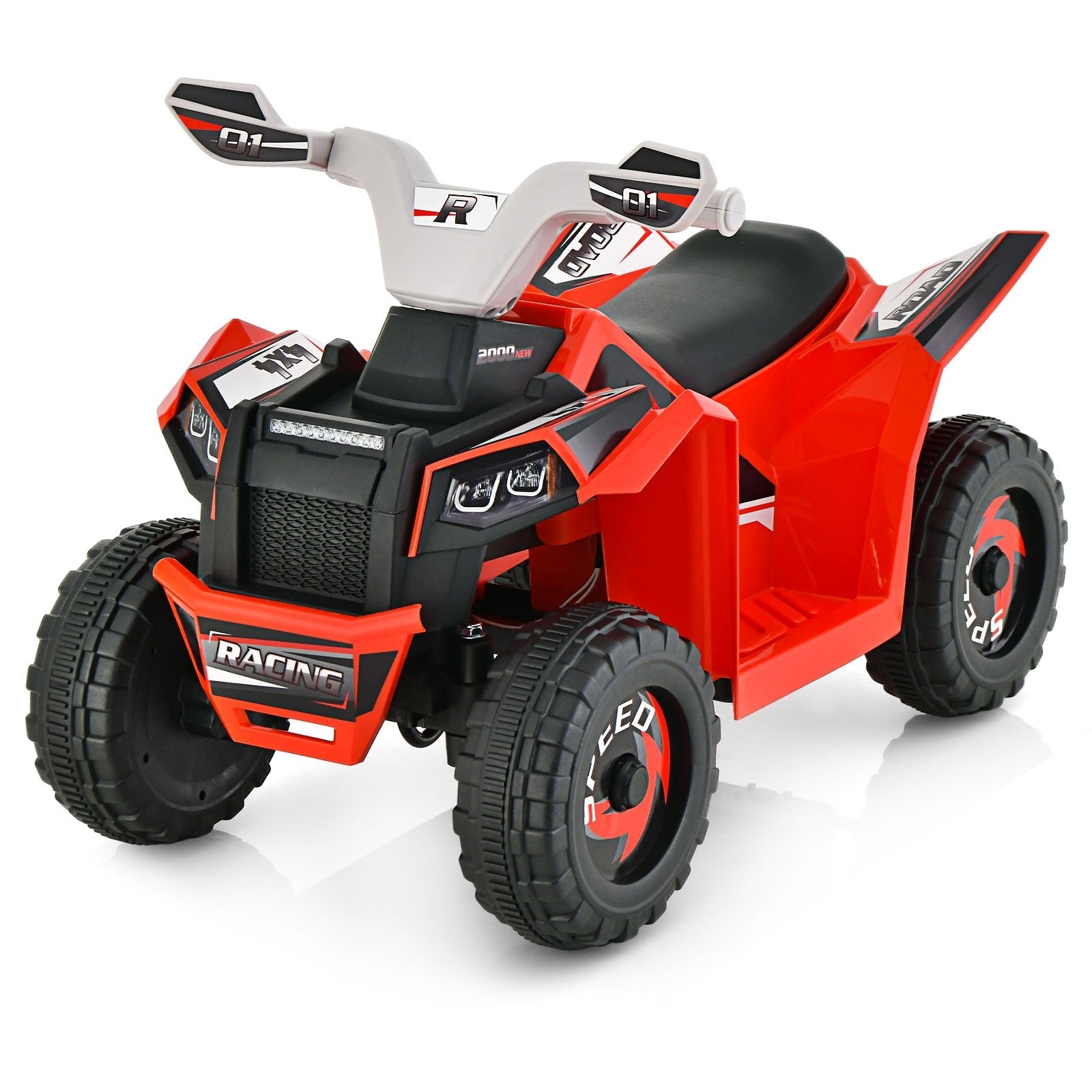 Kids Ride on ATV 4 Wheeler Quad Toy Car with Direction Control, Red Powered Ride On Toys   at Gallery Canada