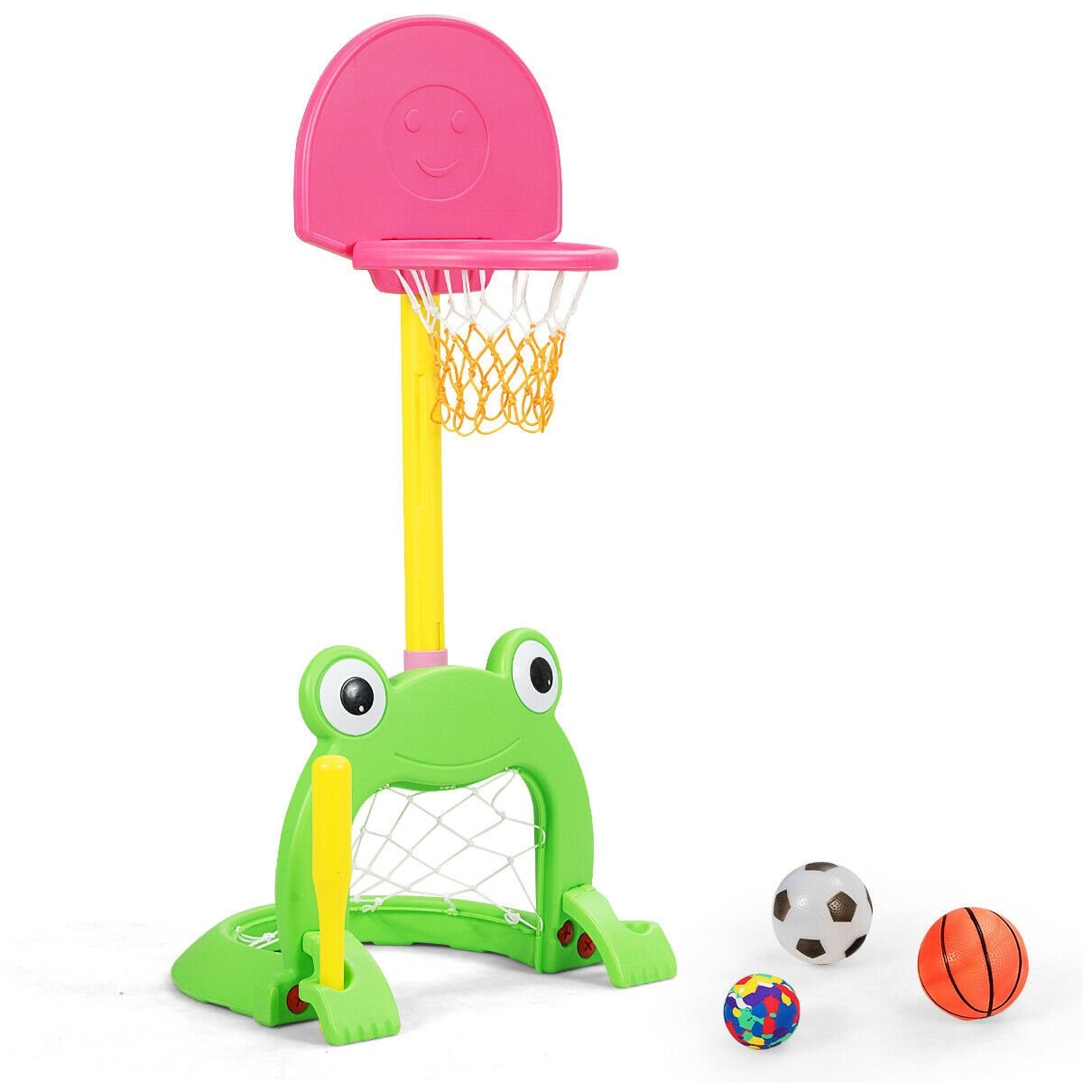 3-in-1 Kids Basketball Hoop Set Stand, Multicolor Toy Sports   at Gallery Canada