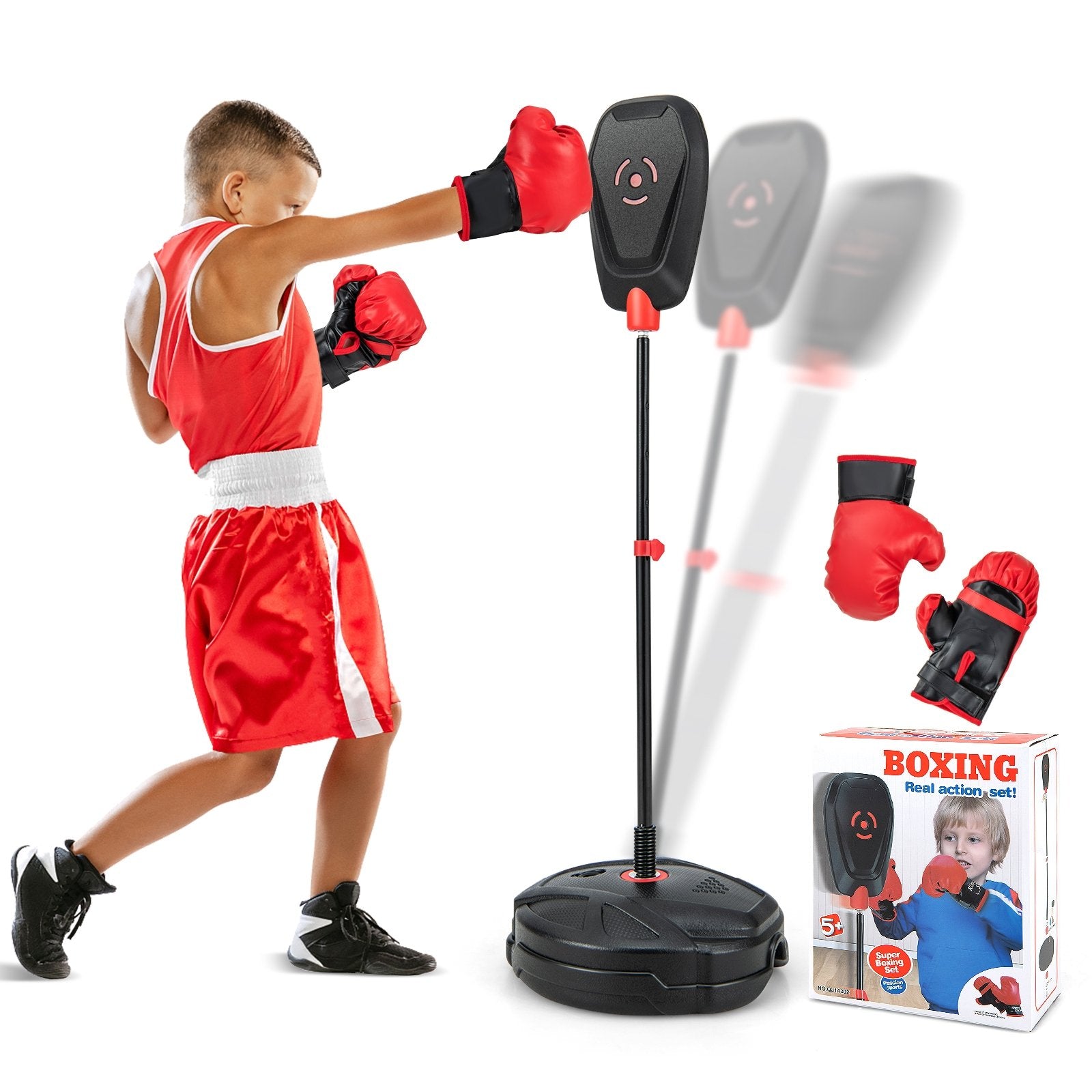 Inflation-Free Boxing set with Punching Bag and Boxing Gloves Quick Rebound Design for 5+ Years Old Kids Boxing & Martial Arts   at Gallery Canada