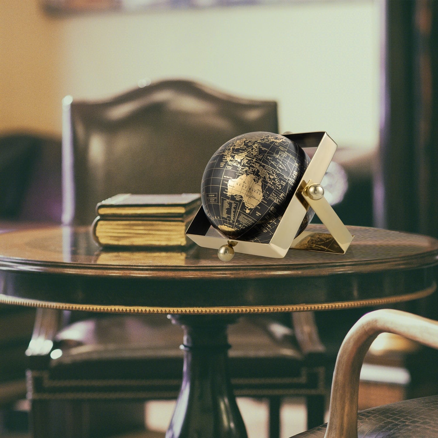 Geographic 6/ 8/ 10 Inch World Globe with Clear Printing and Square Frame-S, Black Learning Toys   at Gallery Canada