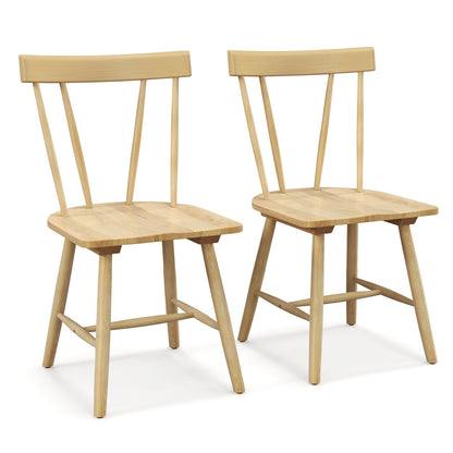 Windsor Style Armless Chairs with Solid Rubber Wood Frame, Natural Chairs   at Gallery Canada