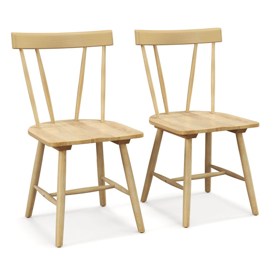 Windsor Style Armless Chairs with Solid Rubber Wood Frame, Natural Chairs   at Gallery Canada