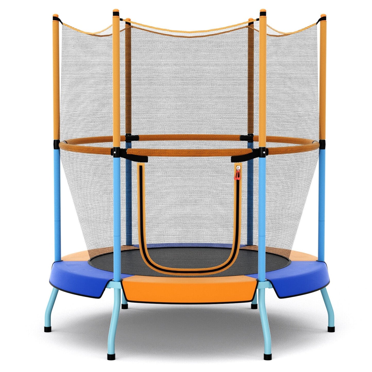 48" Toddler Trampoline with Safety Enclosure Net, Orange Trampolines   at Gallery Canada