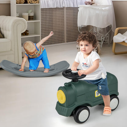 3-in-1 Rocking Horse and Scooter with Detachable Balance Board, Green Push & Pedal Ride On Toys   at Gallery Canada