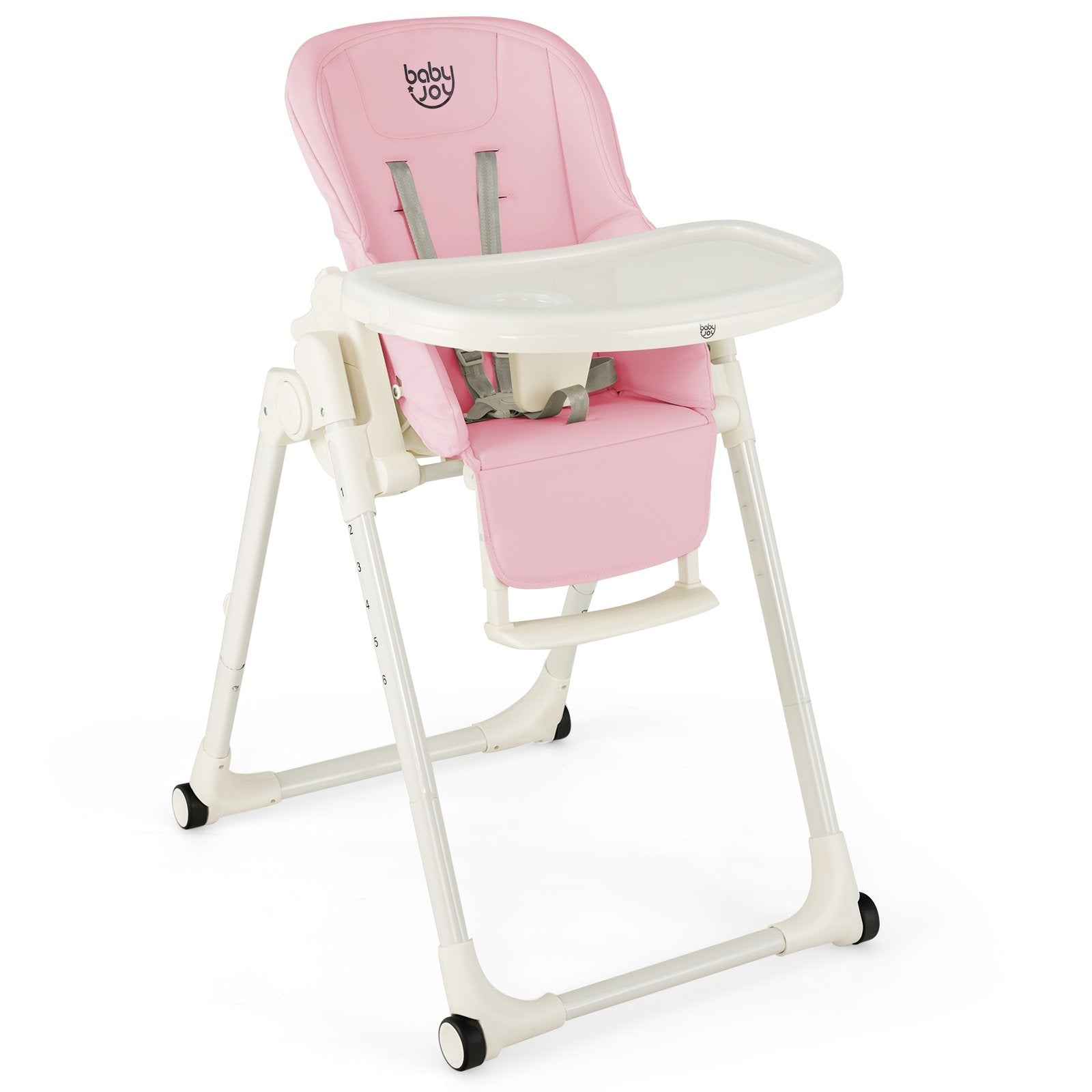 4-in-1 Baby High Chair with 6 Adjustable Heights, Pink High Chairs   at Gallery Canada