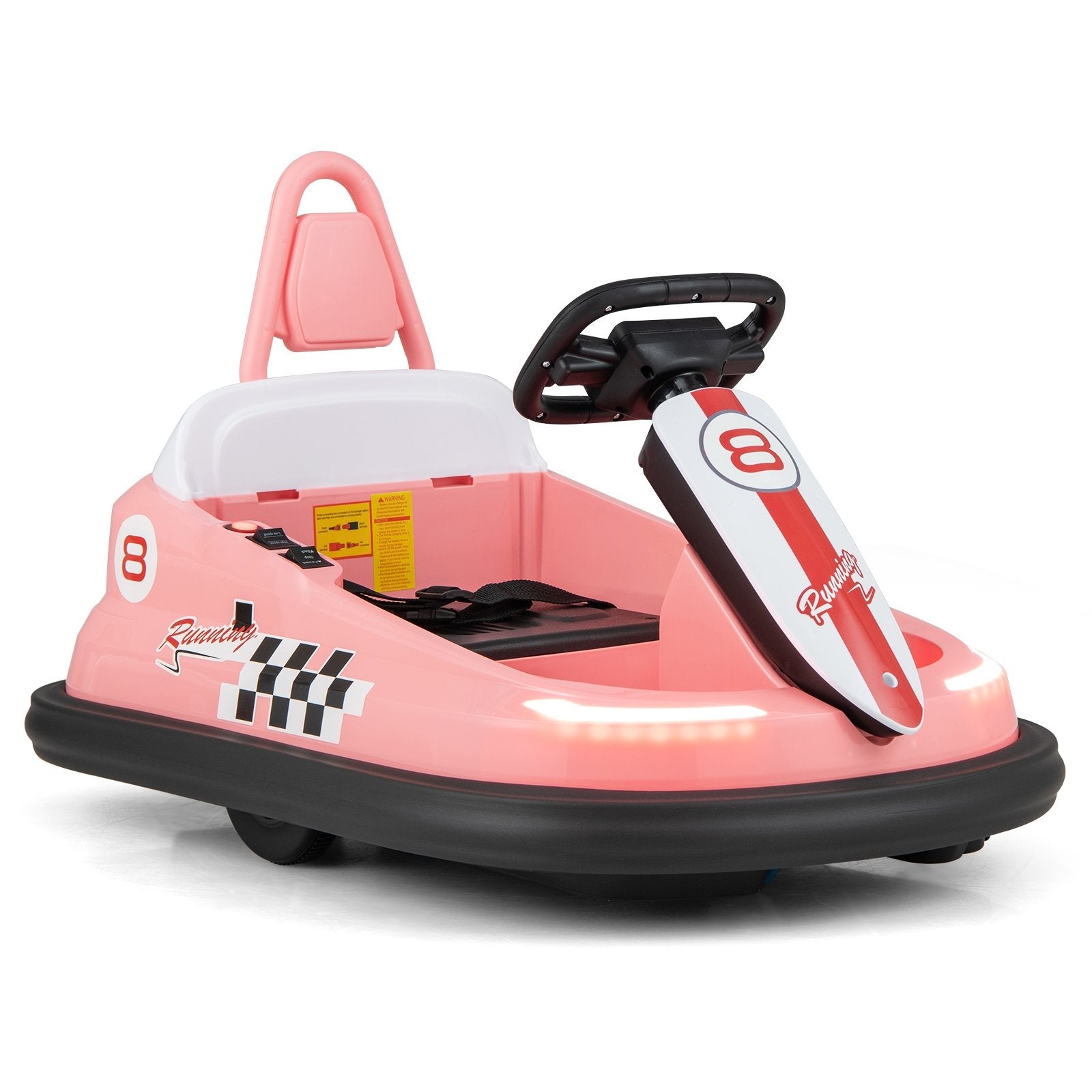 6V kids Ride-on Bumper Car with 360° Spinning and Dual Motors, Pink Powered Ride On Toys   at Gallery Canada