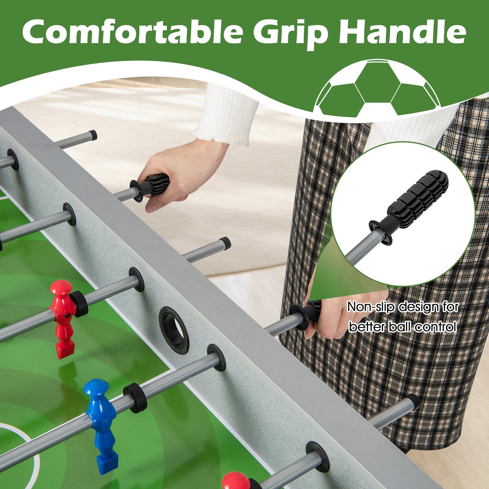 Stable Soccer Table Game with 2 Footballs for All Ages Game Room at Gallery Canada