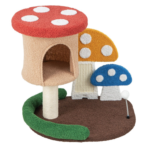 4-In-1 Cat Tree with Condo and Platform, Multicolor