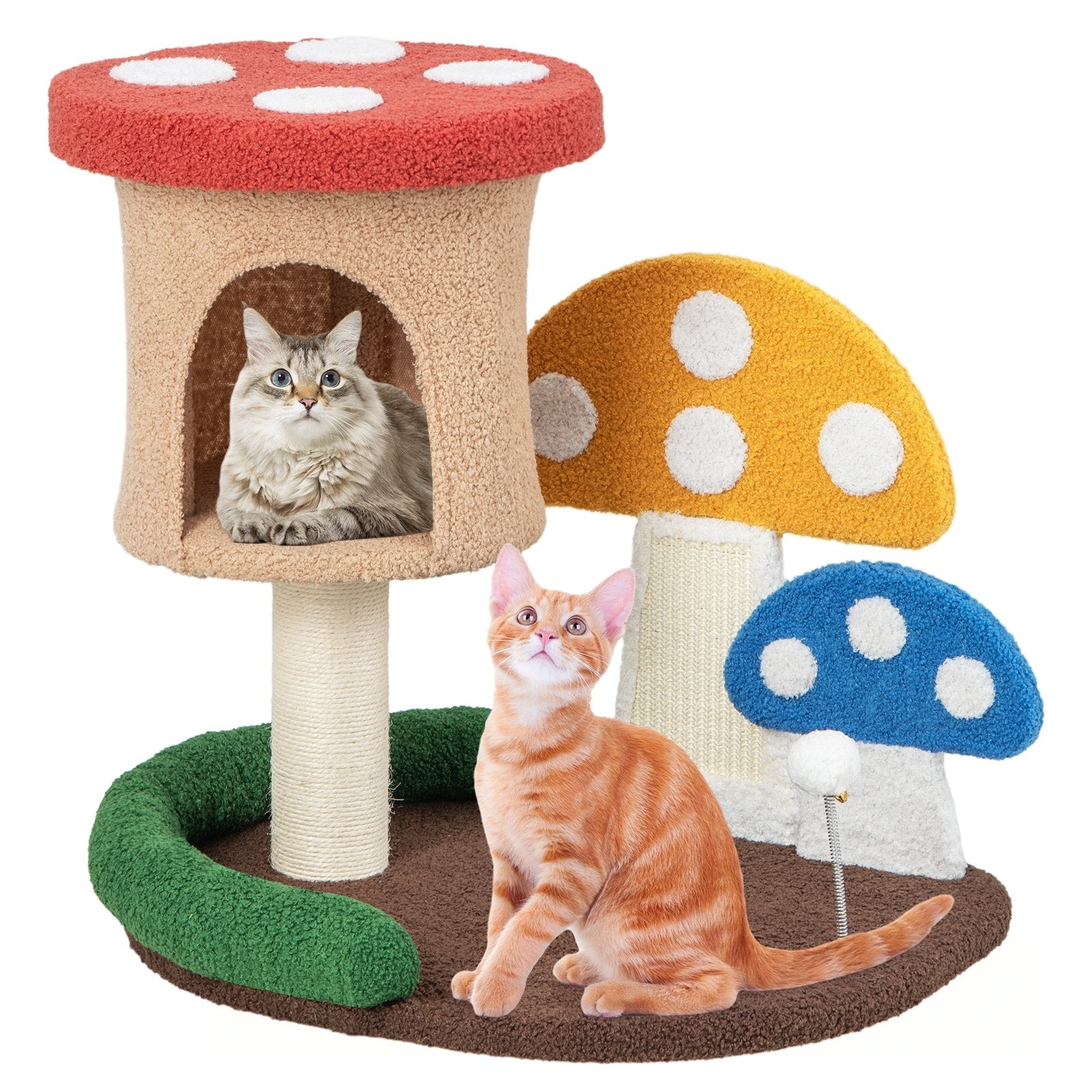 4-In-1 Cat Tree with Condo and Platform, Multicolor Cat Trees Condos & Scratchers   at Gallery Canada