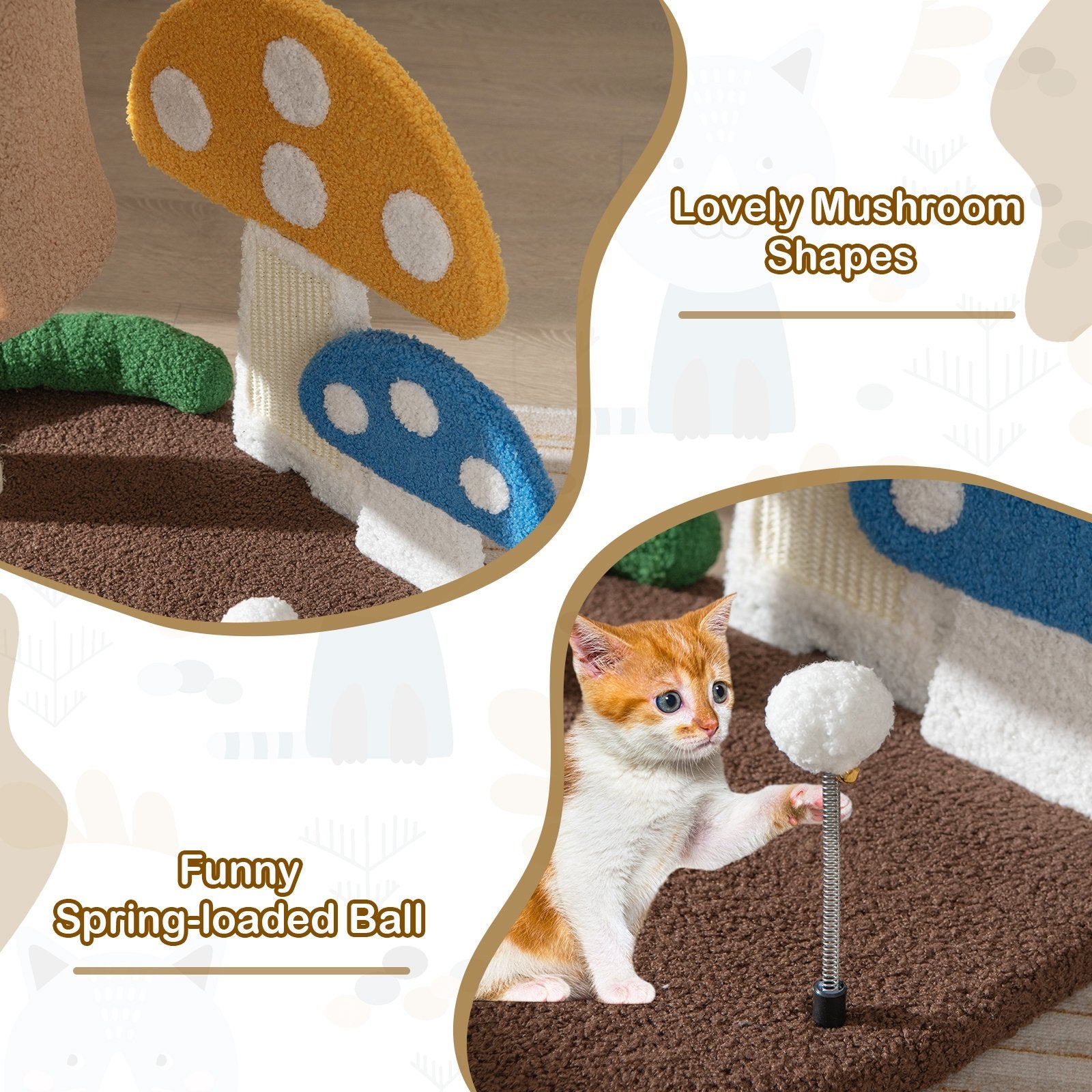 4-In-1 Cat Tree with Condo and Platform, Multicolor Cat Trees Condos & Scratchers   at Gallery Canada