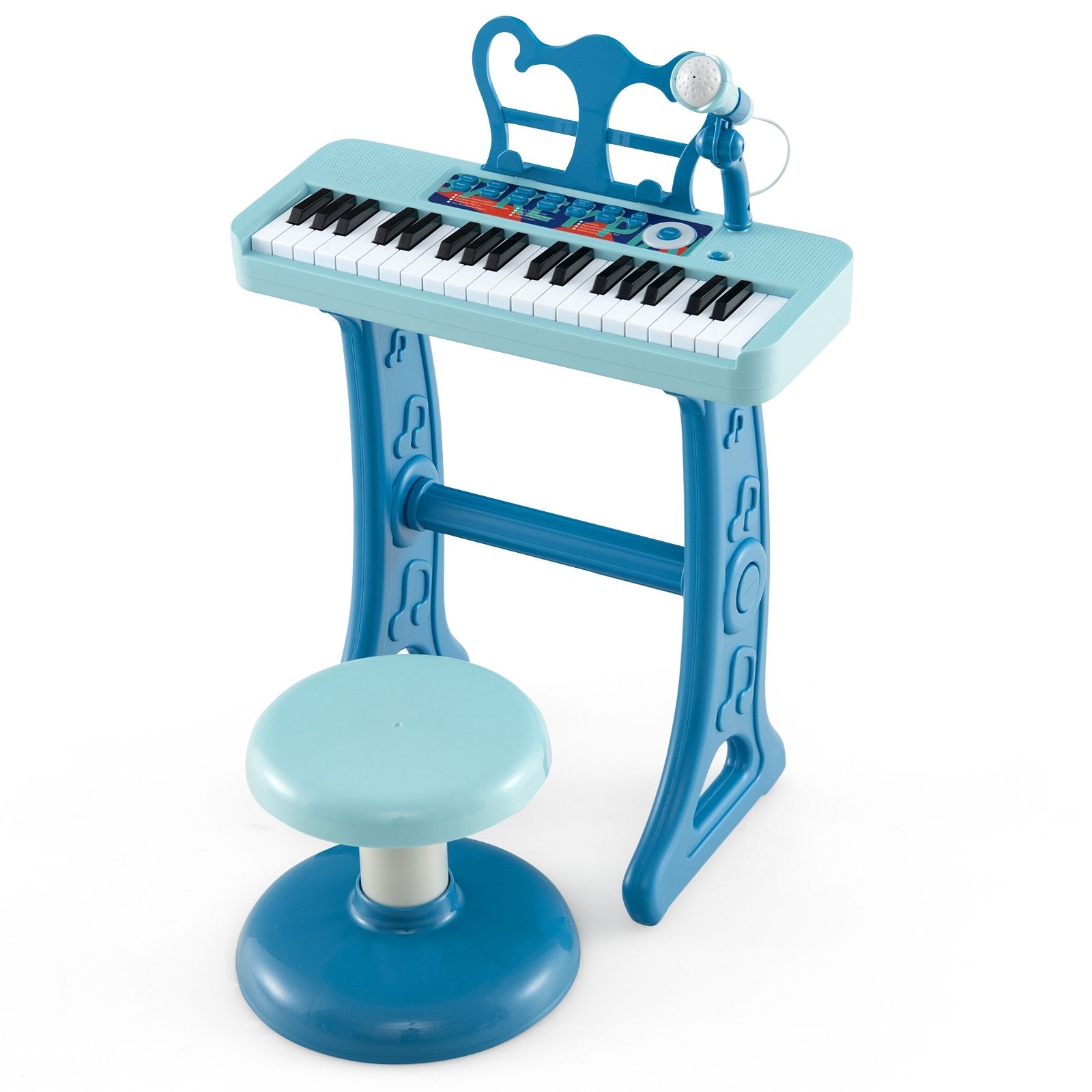 Kids Piano Keyboard 37-Key Kids Toy Keyboard Piano with Microphone for 3+ Kids, Blue Pianos & Keyboards   at Gallery Canada