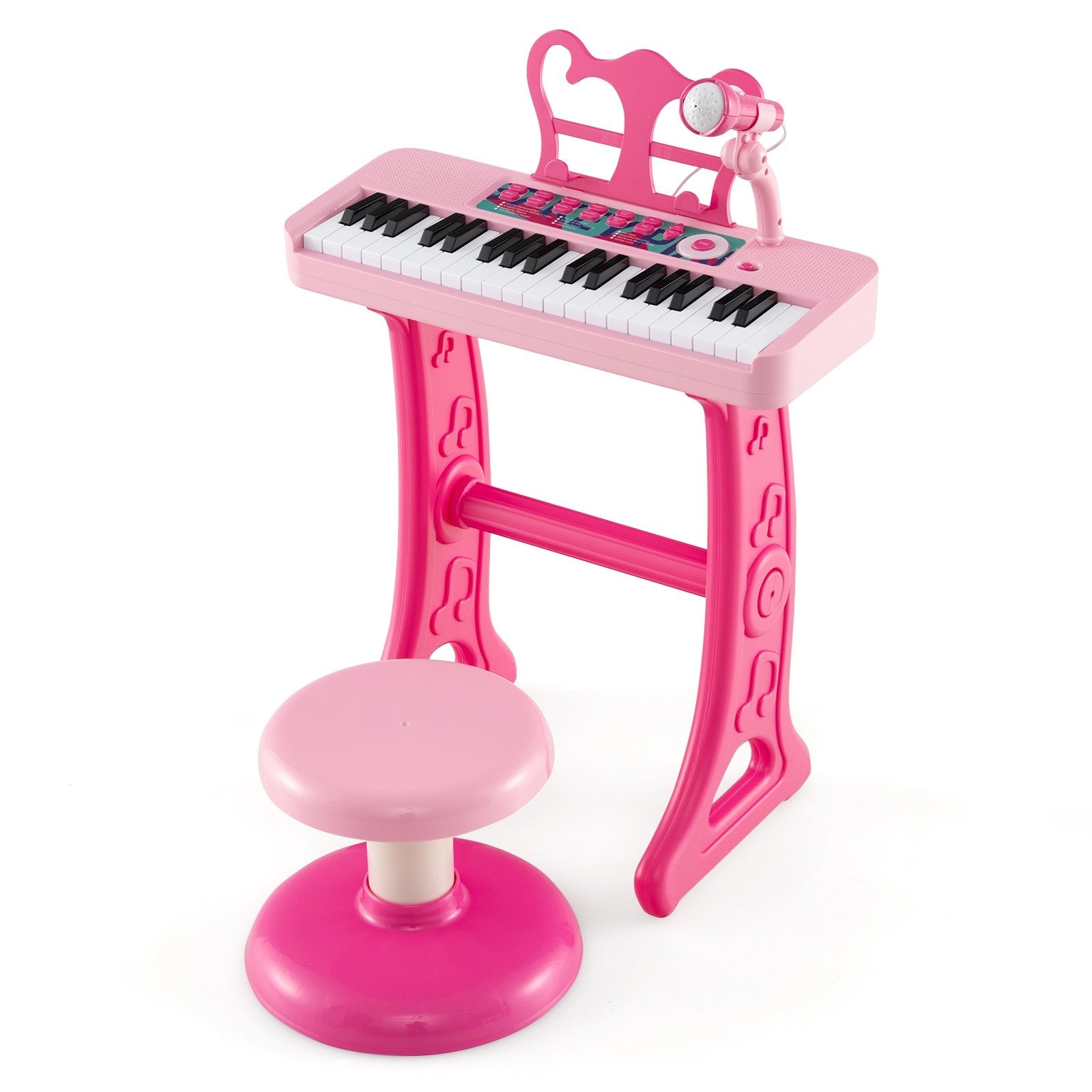 Kids Piano Keyboard 37-Key Kids Toy Keyboard Piano with Microphone for 3+ Kids, Pink Pianos & Keyboards   at Gallery Canada