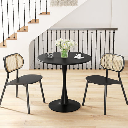 31.5" Round Dining Table with Anti-Slip PP Ring, Black Bar Tables   at Gallery Canada