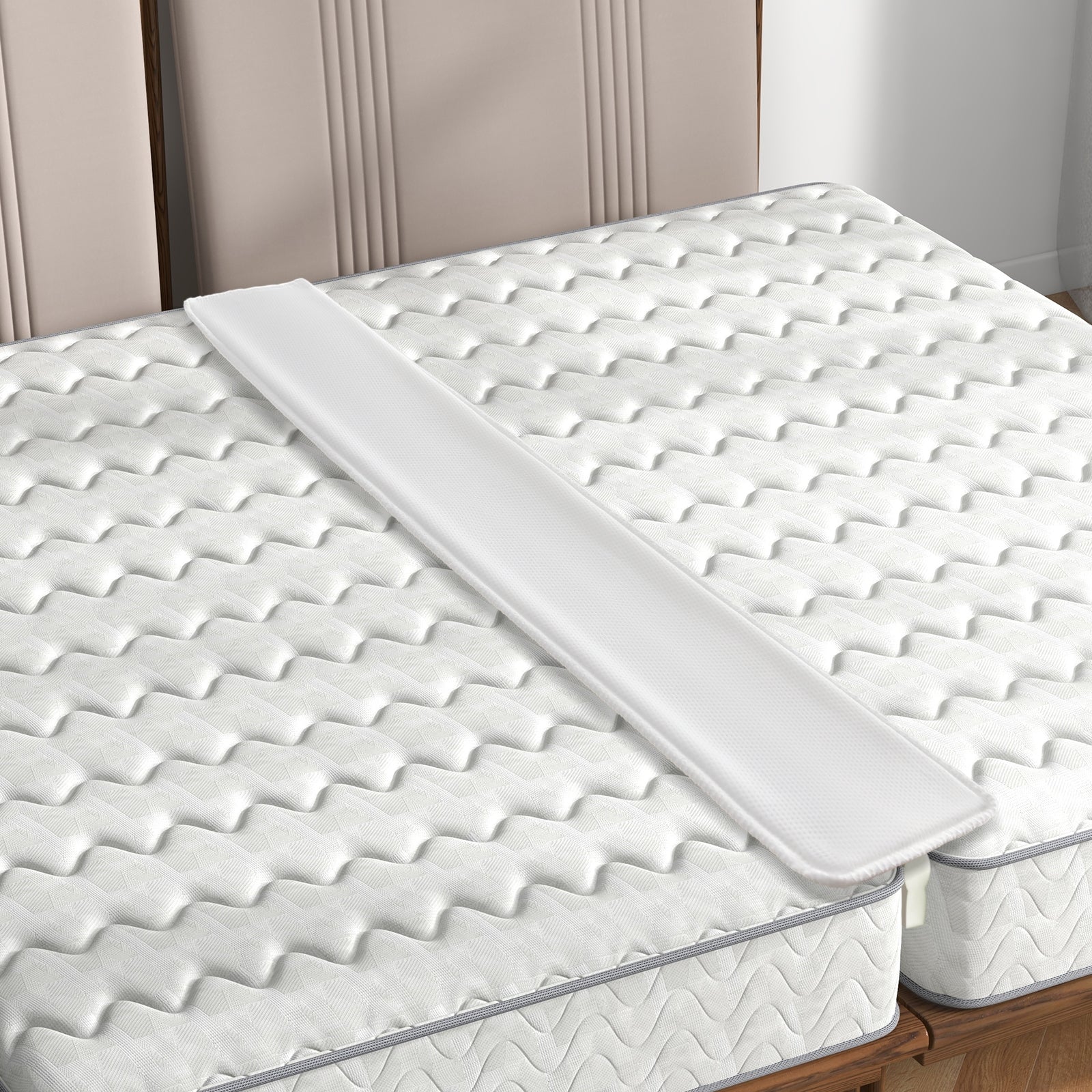 9 Inch Wide Bed Bridge Twin to King Converter Kit with Strap, White Mattresses at Gallery Canada
