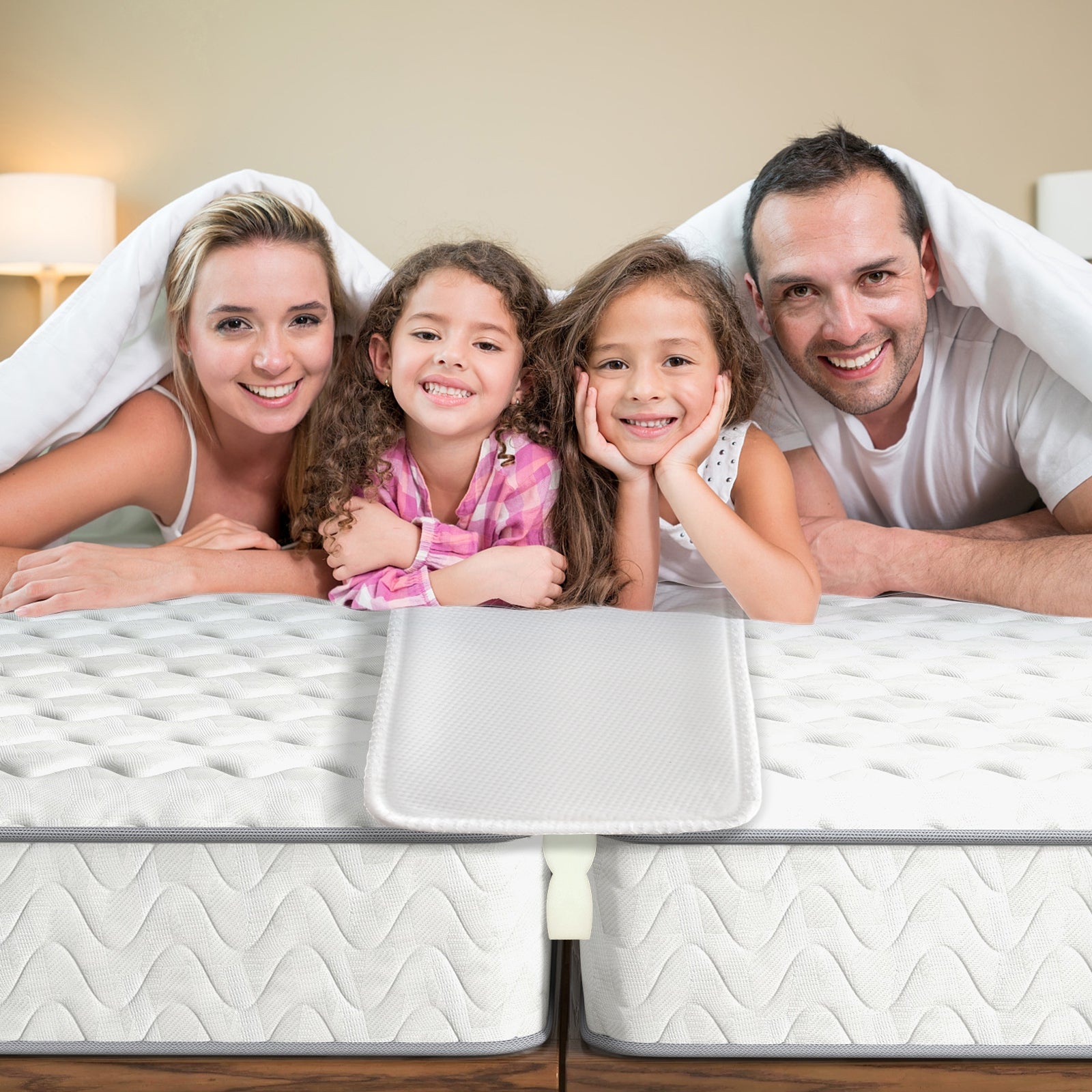 9 Inch Wide Bed Bridge Twin to King Converter Kit with Strap, White Mattresses at Gallery Canada