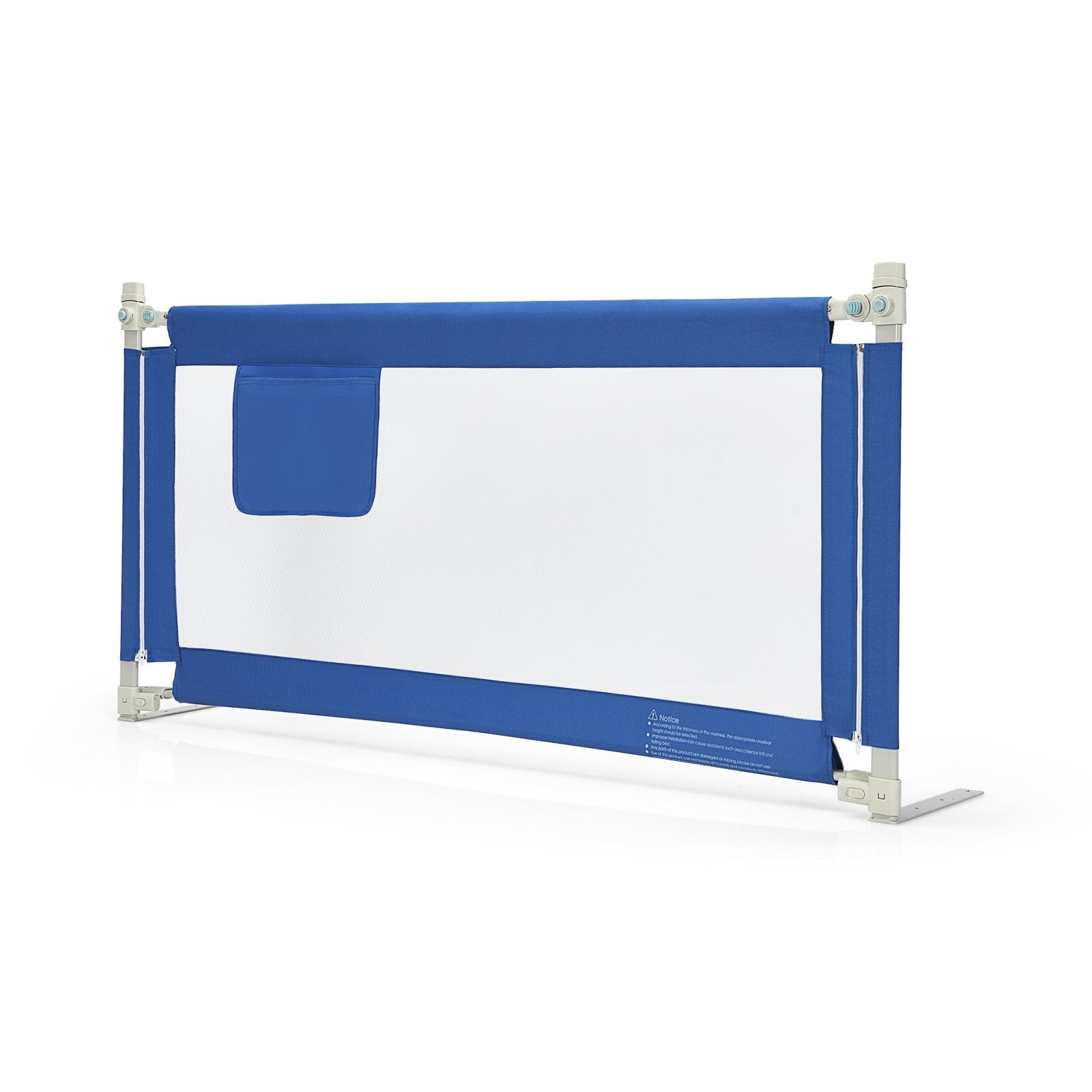 57 Inch Toddlers Vertical Lifting Baby Bed Rail Guard with Lock, Blue Bed Rails   at Gallery Canada