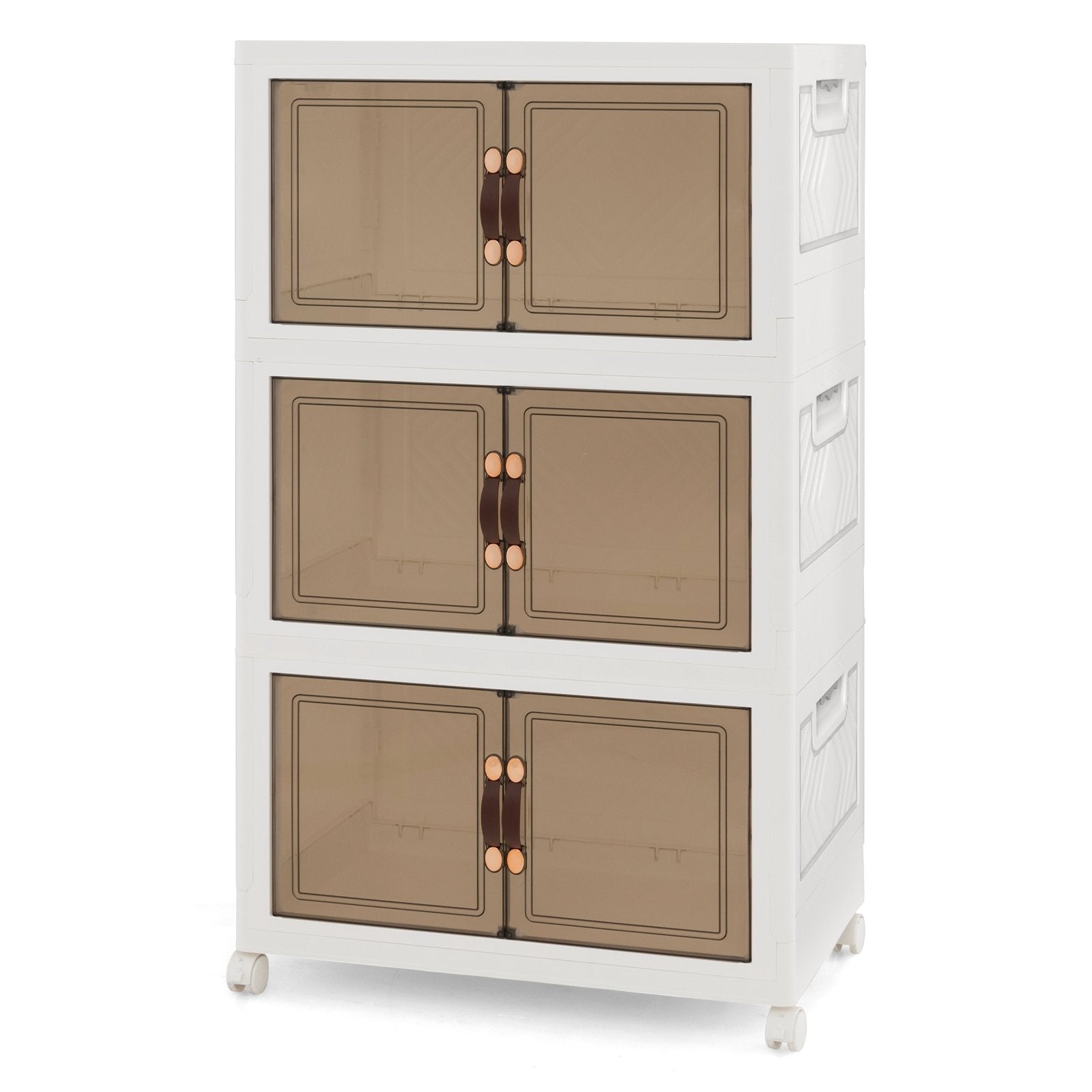 Stackable Storage Bins with Lockable Wheels-3 Pack, White Cabinets & Chests   at Gallery Canada