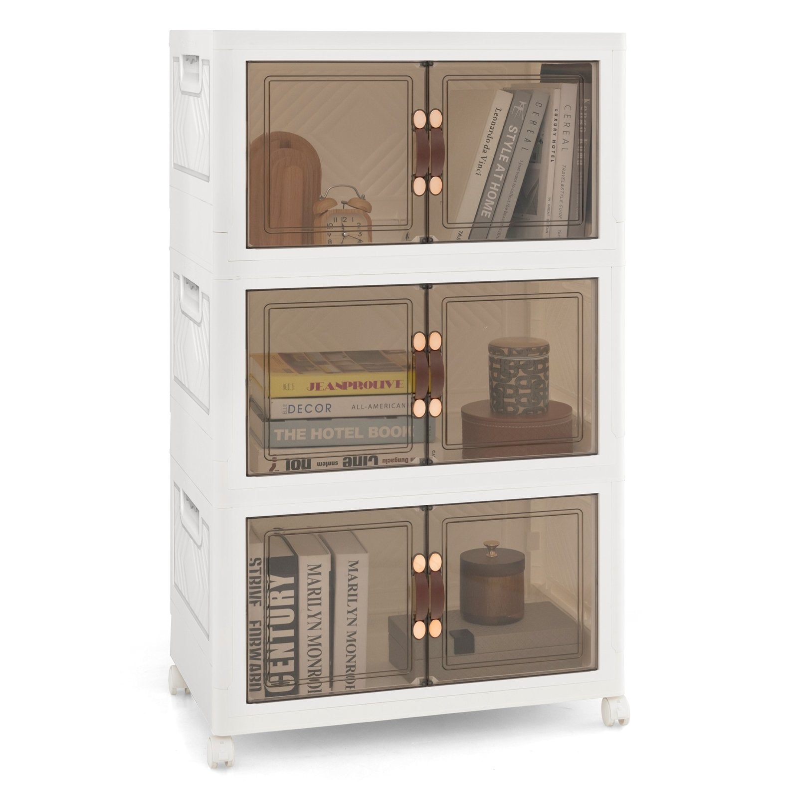 Stackable Storage Bins with Lockable Wheels-3 Pack, White Cabinets & Chests   at Gallery Canada