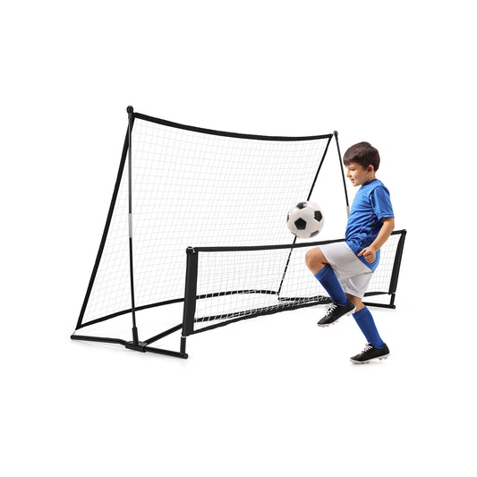 2-in-1 Portable Soccer Rebounder Net with Carrying Bag, Black Sport Equipments Black  at Gallery Canada