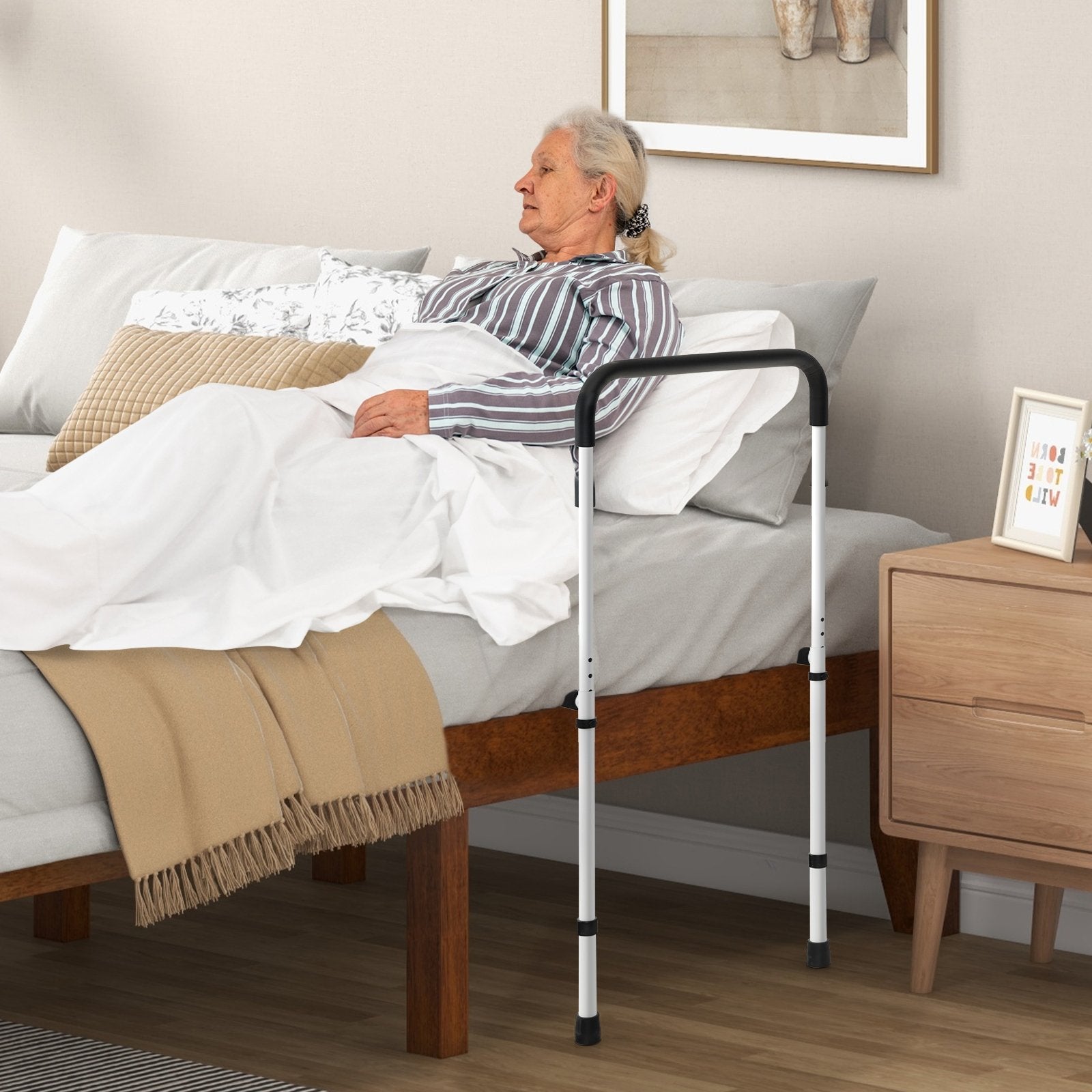 Bed Assist Rail Adjustable Fall Prevention, Silver Health Care   at Gallery Canada