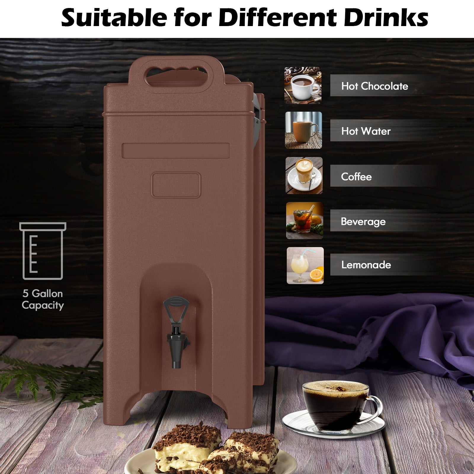 5 Gallon Insulated Beverage Server Dispenser, Coffee Water Dispensers at Gallery Canada