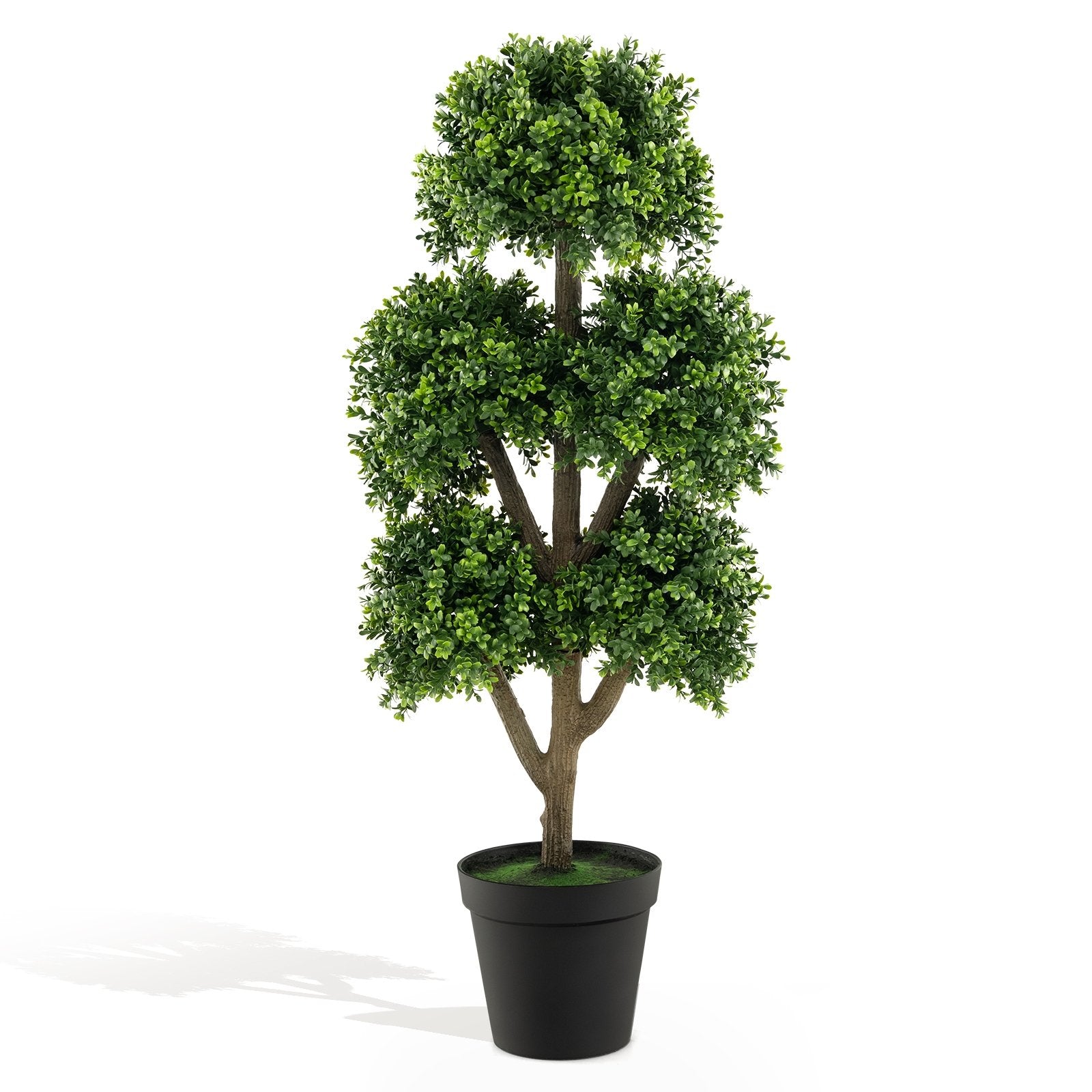45 Inch Artificial Boxwood Topiary Ball Tree Faux Plants Green at Gallery Canada