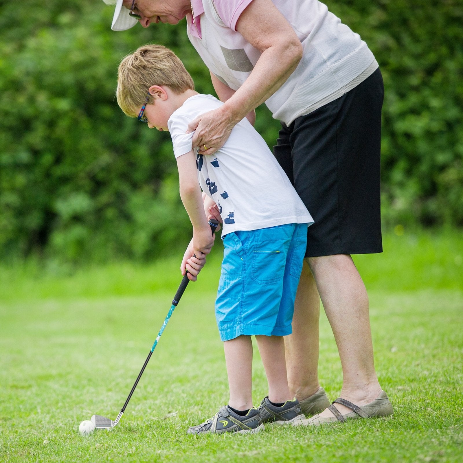 Junior Complete Golf Club Set Right Hand with Rain Hood for Kids, Blue Golf   at Gallery Canada