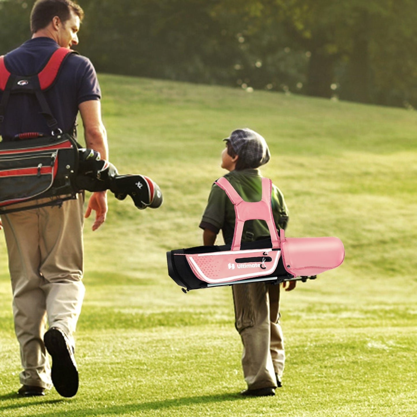 Junior Complete Golf Club Set Right Hand with Rain Hood for Kids, Pink Golf   at Gallery Canada