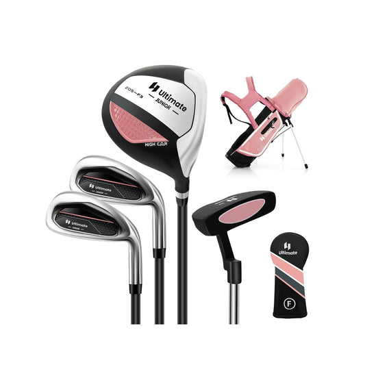 Junior Complete Golf Club Set Right Hand with Rain Hood for Kids, Pink Golf   at Gallery Canada