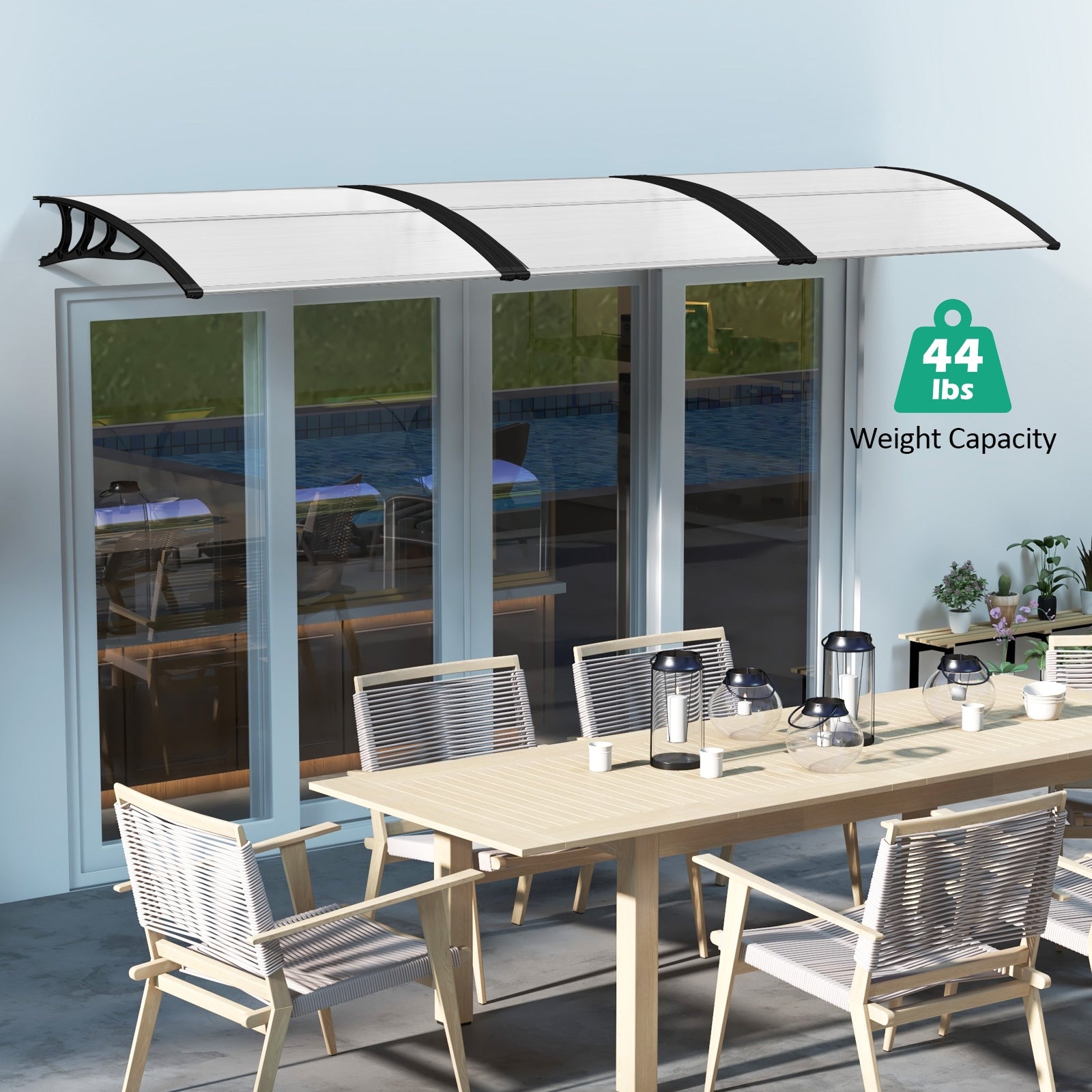 48 x 40 Inch Outdoor Front Door Window Awning Door Canopy Exterior, Black Outdoor Shades at Gallery Canada