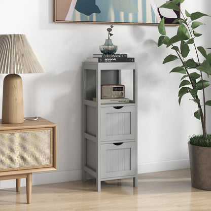 Freestanding Storage Cabinet with 2 Removable Drawers for Bathroom, Gray Floor Cabinets   at Gallery Canada