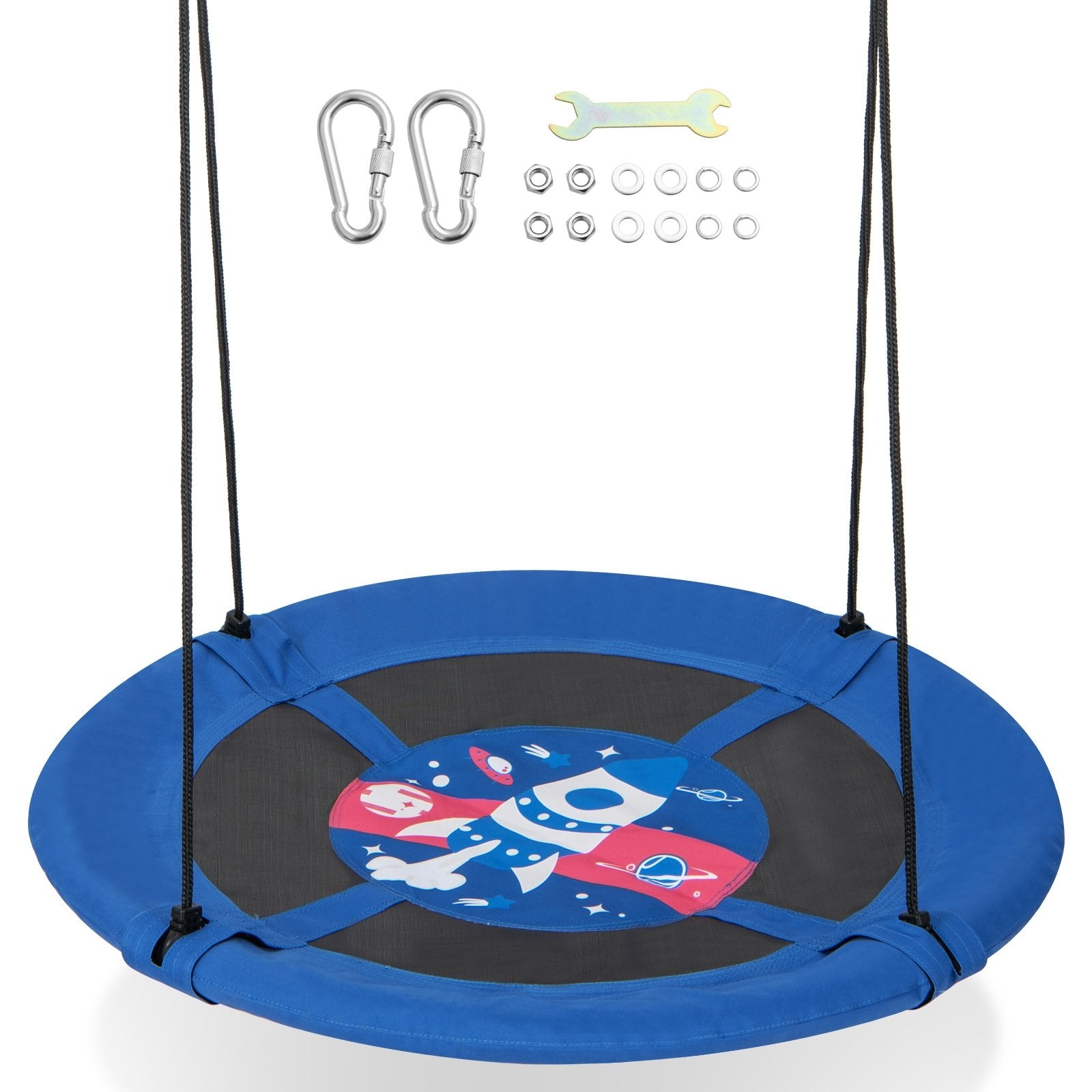 40 Inches Saucer Tree Swing with Adjustable Hanging Ropes and 900D Oxford Fabric-Rocket Swing & Playsets   at Gallery Canada