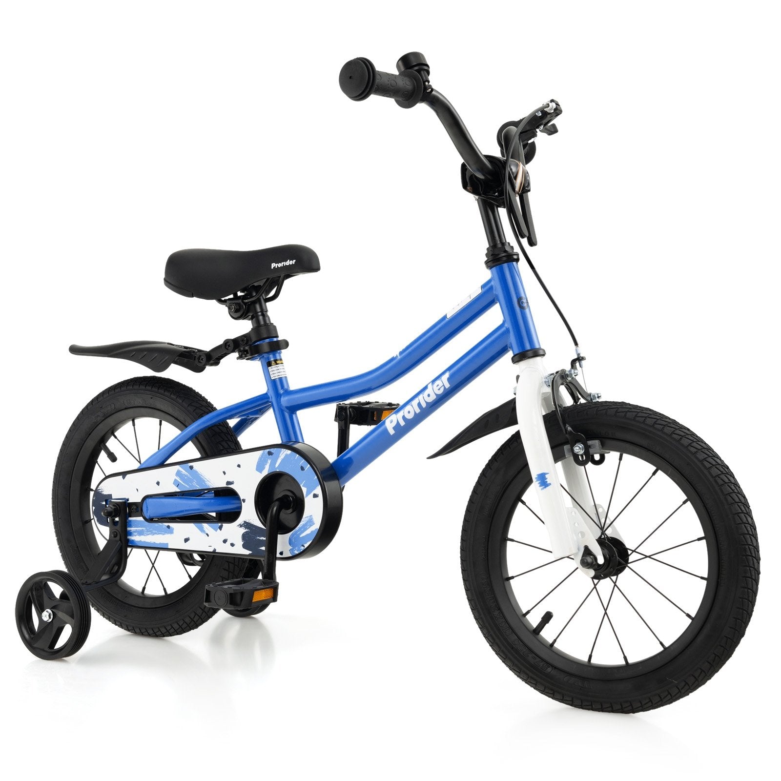 14 Inch Kids Bike with 2 Training Wheels for 3-5 Years Old, Blue Kids Bike   at Gallery Canada