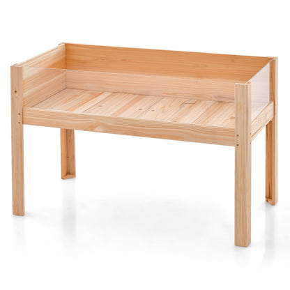 30/47 Inch Wooden Raised Garden Bed-L, Natural Raised Garden Beds   at Gallery Canada