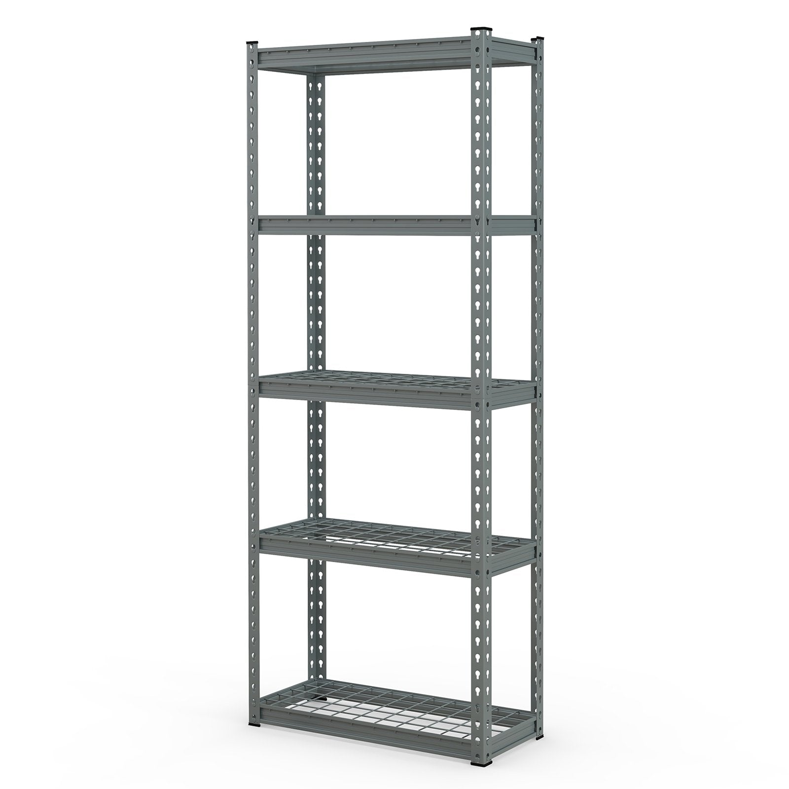 5-Tier Heavy Duty Wire Storage Racks with Anti-slip Foot Pad, Gray Garages   at Gallery Canada