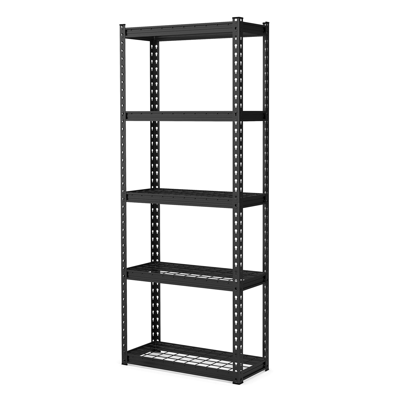 5-Tier Heavy Duty Wire Storage Racks with Anti-slip Foot Pad, Black Garages   at Gallery Canada