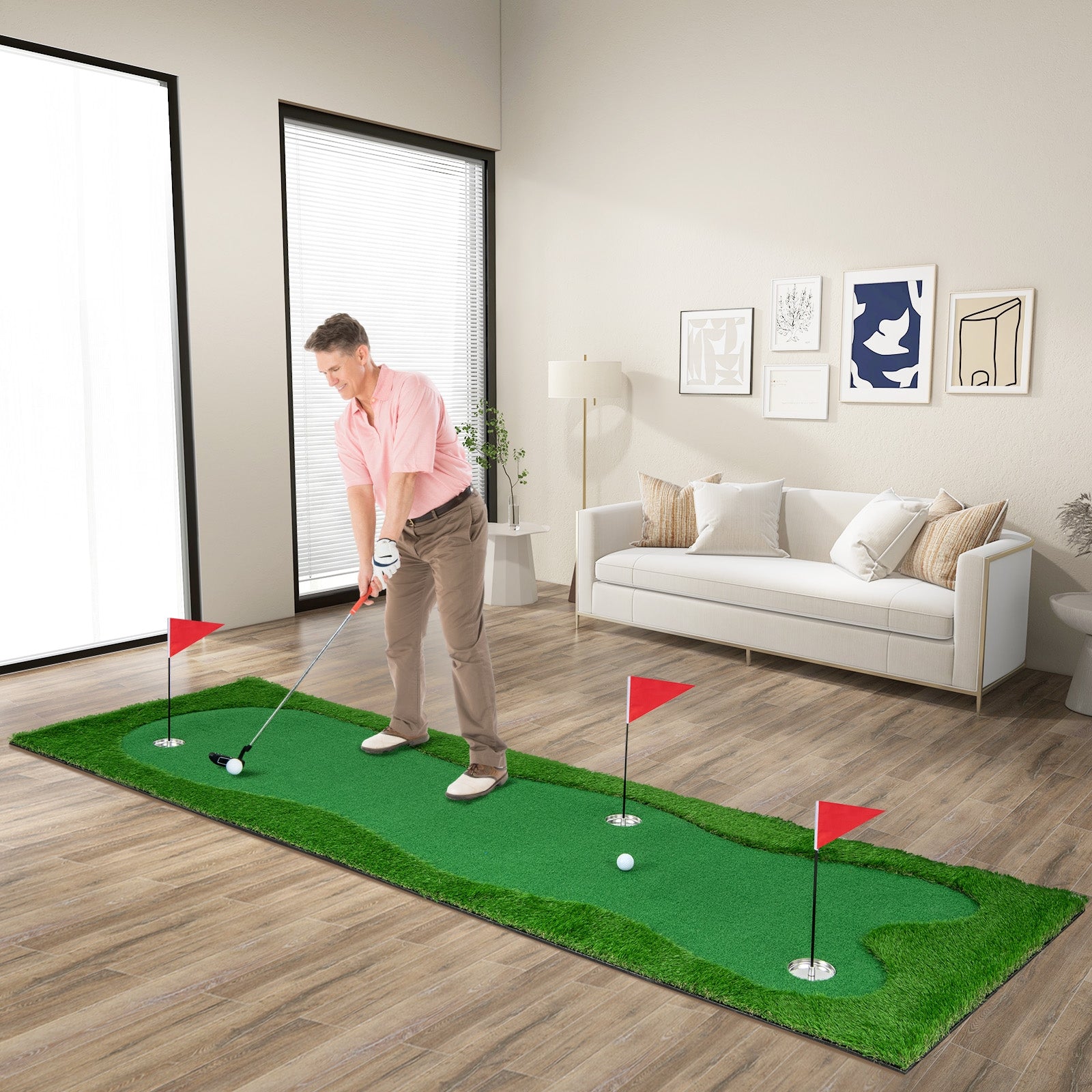 Golf Putting Green with Realistic Artificial Grass Turf-S, Green Golf   at Gallery Canada