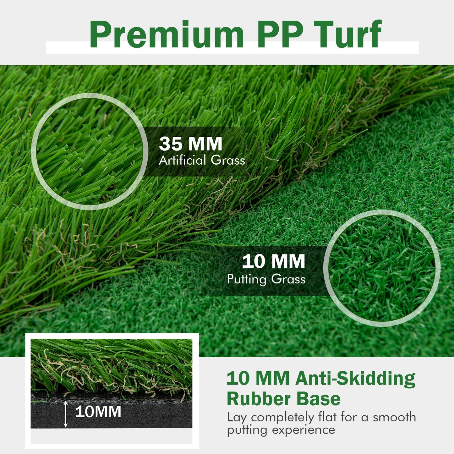 Golf Putting Green with Realistic Artificial Grass Turf-S, Green Golf   at Gallery Canada