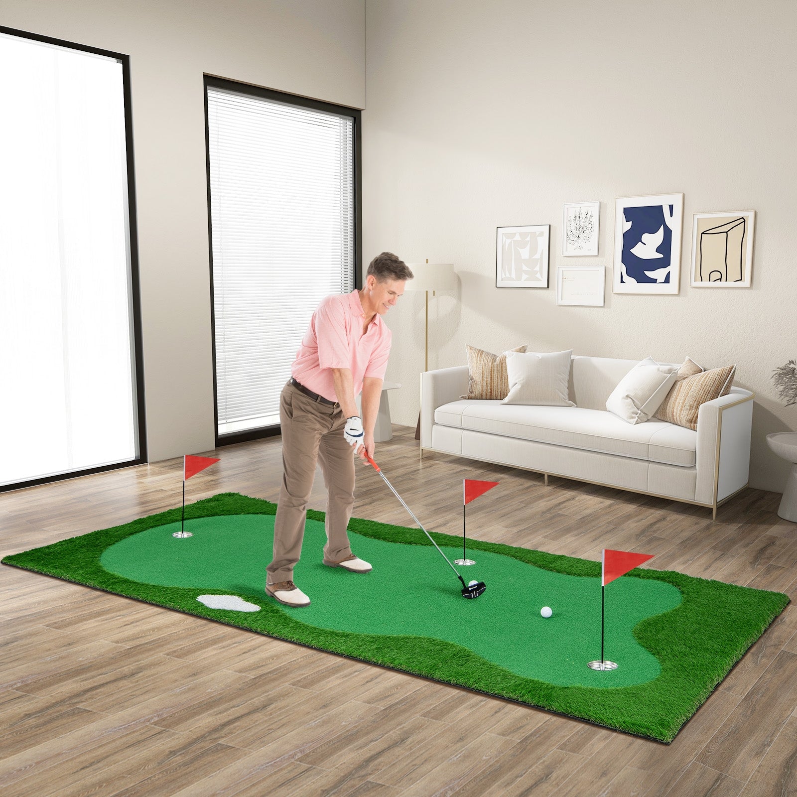 Golf Putting Green with Realistic Artificial Grass Turf-L, Green Golf   at Gallery Canada