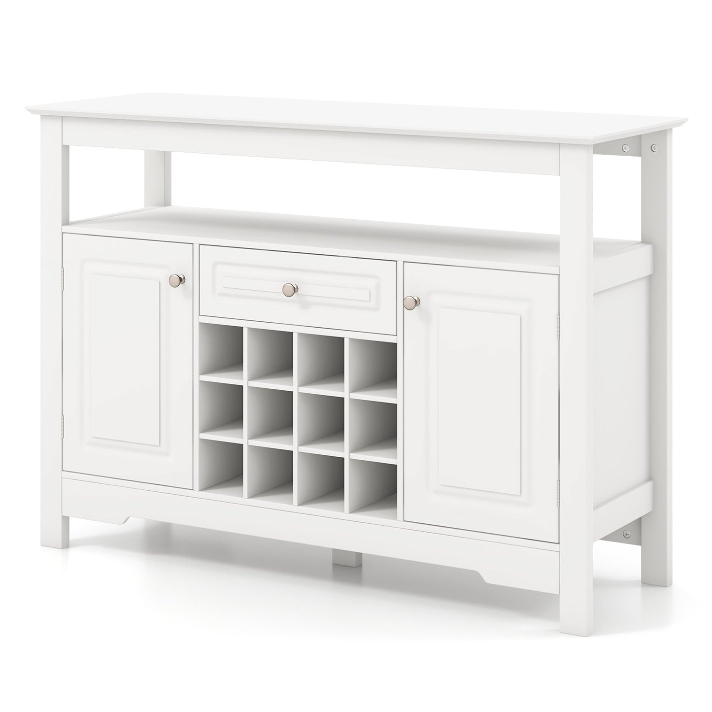 Buffet Sideboard Wine Liquor Coffee Bar Cabinet with Removable Wine Rack, White Sideboards Cabinets & Buffets   at Gallery Canada
