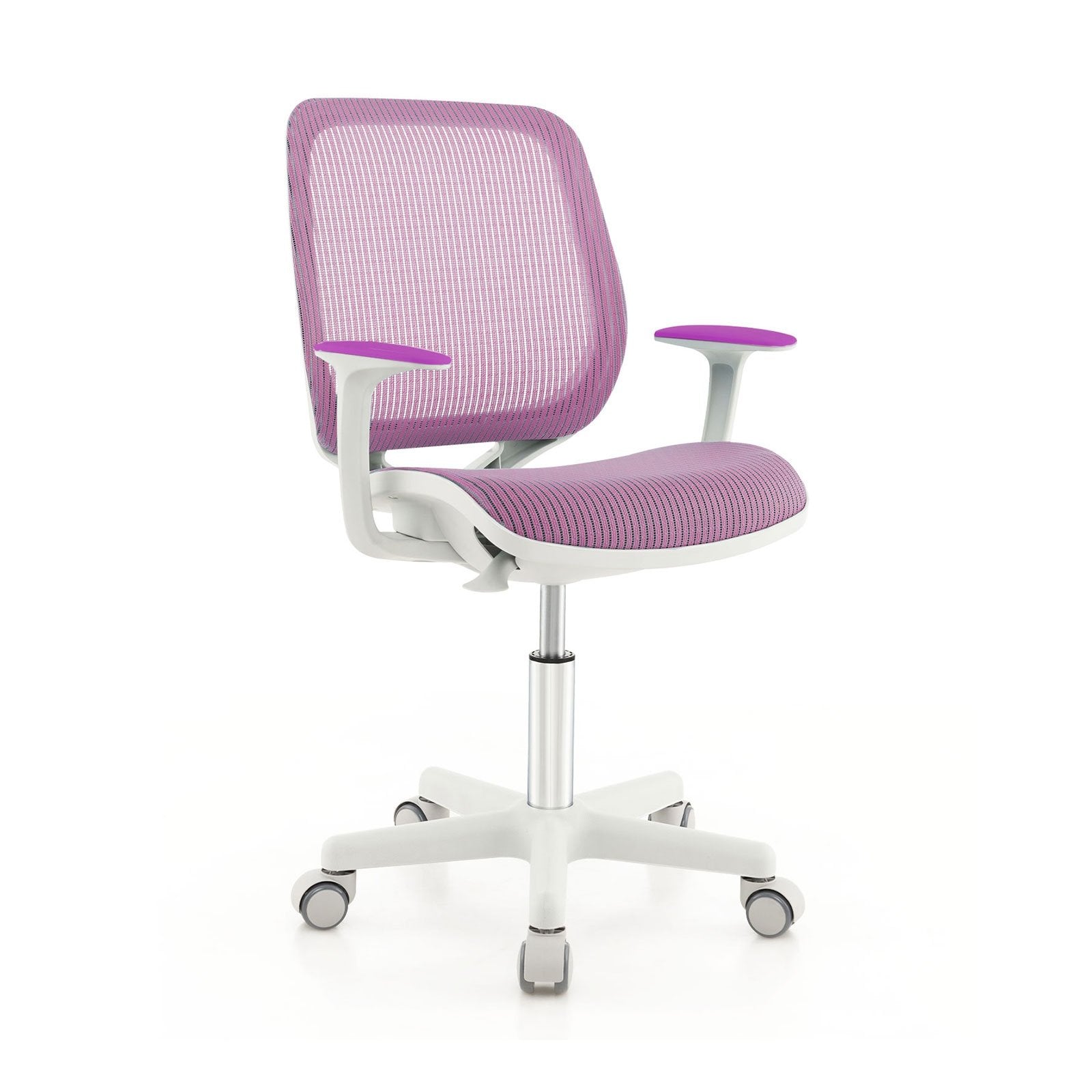 Swivel Mesh Children Computer Chair with Adjustable Height, Purple Kids Chairs & Seating   at Gallery Canada