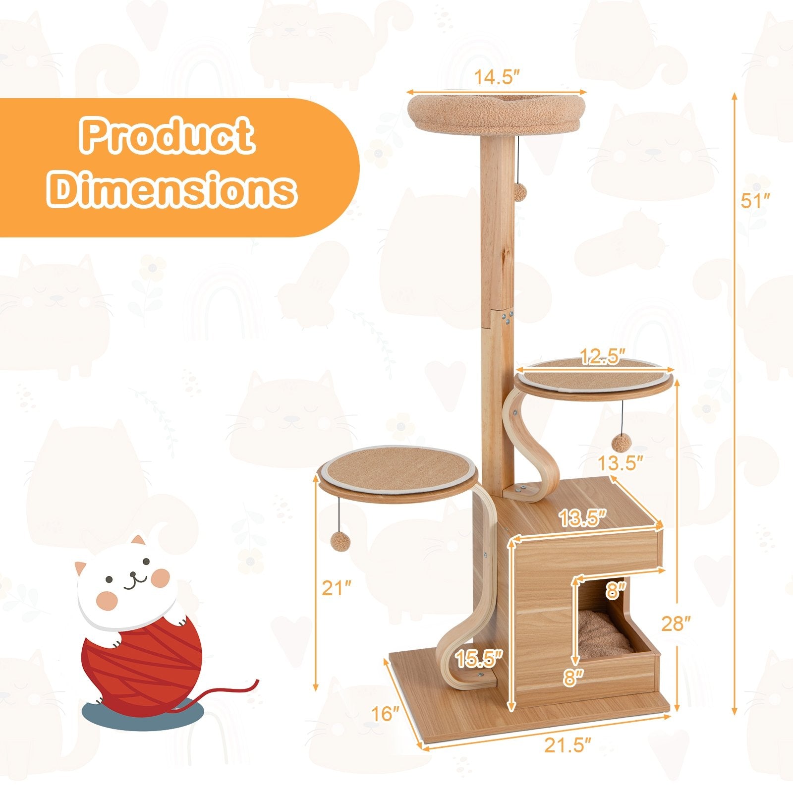 4-Layer Wooden Cat Tree 51