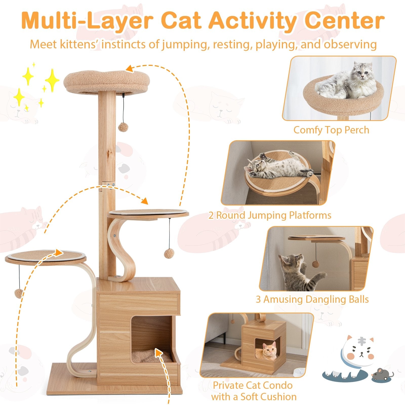 4-Layer Wooden Cat Tree 51