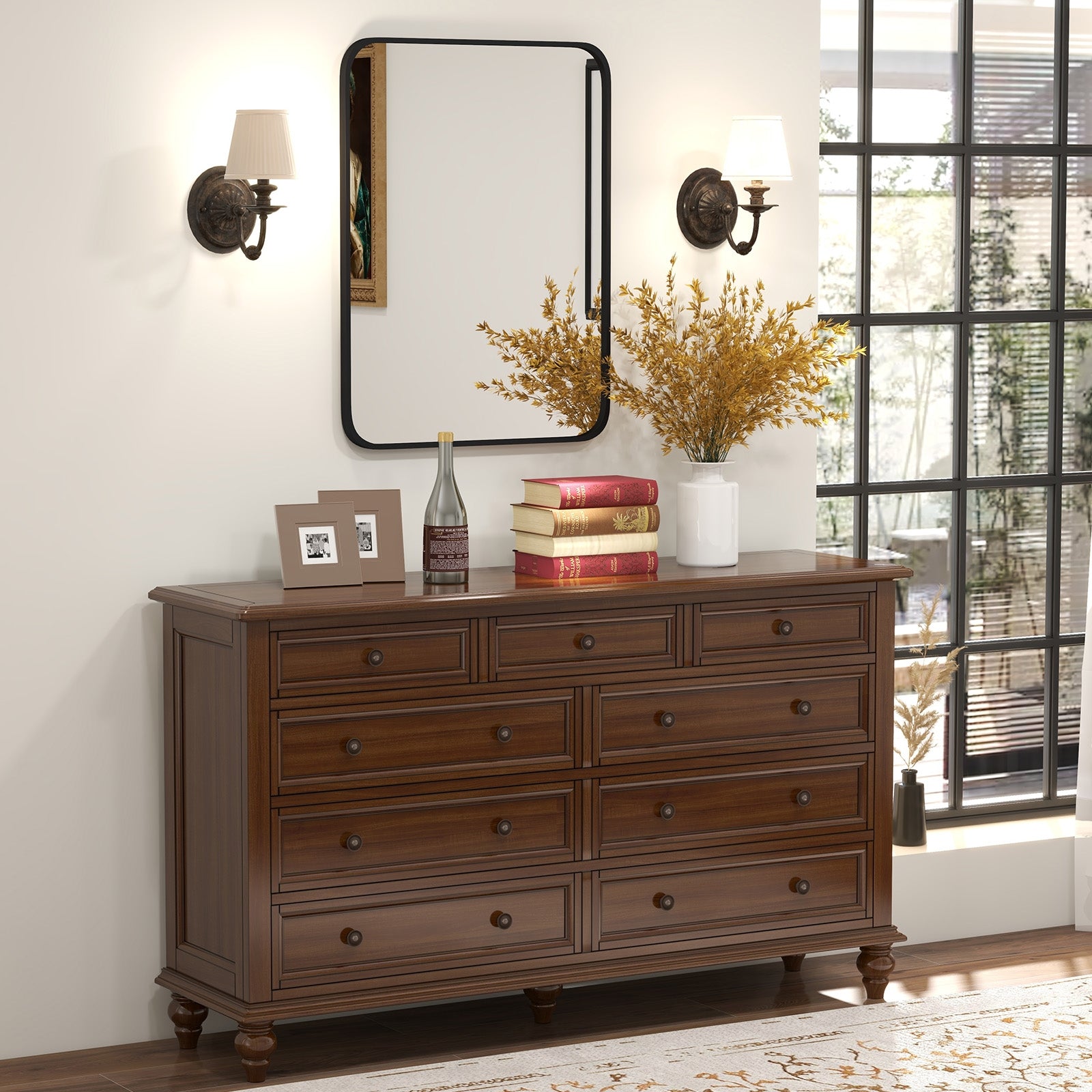 24 x 32 Inch Minimalist Wall Mounted Rectangle Mirror, Black Wall Mirrors at Gallery Canada