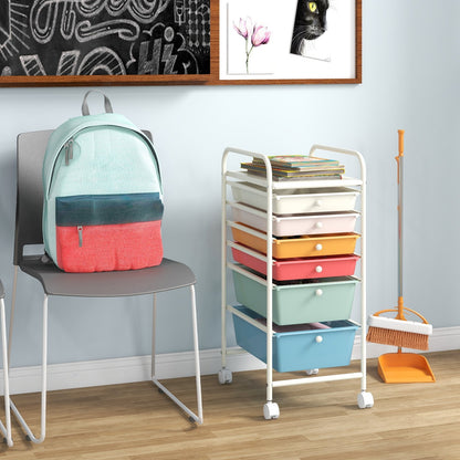 6 Drawers Rolling Storage Cart Organizer-Macaron, Macaron Multicolor File Cabinets   at Gallery Canada